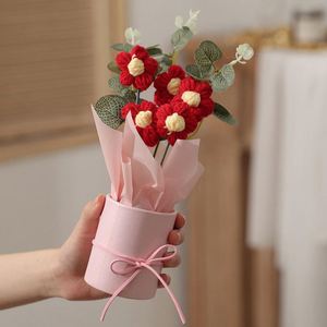 Arreglo Floral Hecho a Mano, Regalo de Cumpleaños para Amigas o Madres, Entrega Rápida, Flor Artificial de Ganchillo - Product Image 3