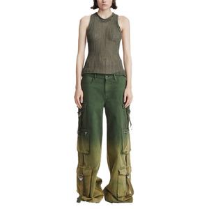 Pantalon cargo dégradé unisexe à jambes larges, style décontracté, multi-poches, avec logo personnalisé, prix de gros - Product Image 6