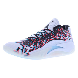   Zapatillas Nike Jordan Zion 3 para Hombre, Estilo Alto, Color Gris Fútbol/Negro/Carmesí Brillante/Azul Cloro, Talla 10, Plantilla de Goma, Primavera - Product Image 1