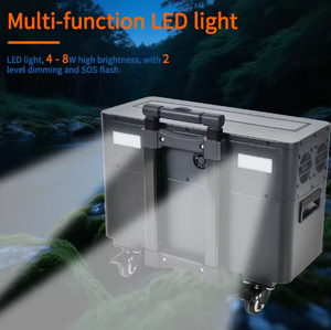 Station d'alimentation portable 2304WH avec batterie LiFePO4, sortie onde sinusoïdale pure, générateur 2000W, batterie de stockage d'énergie - Product Image 5