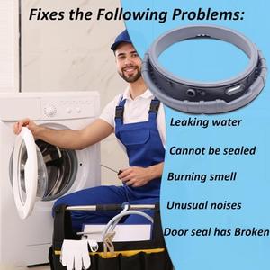 Joint d'étanchéité de porte de lave-linge DC64-02805A compatible avec les machines à laver Samsung, pièce de rechange en caoutchouc - Product Image 3
