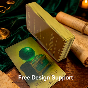 Baraja de <span class=keywords><strong>Cartas</strong></span> del <span class=keywords><strong>Tarot</strong></span> Premium con Borde Dorado y Caja Magnética Larga, Impresión de <span class=keywords><strong>Cartas</strong></span> del Oráculo de Cristal Personalizadas, Soporte de Diseño Gratuito, Certificado FSC - Product Image 3