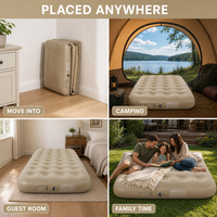 Matelas gonflable individuel 190x99x25cm avec pompe à batterie intégrée, PVC floqué, lit de camping portable, pas besoin d'alimentation, haute qualité, pique-nique 4