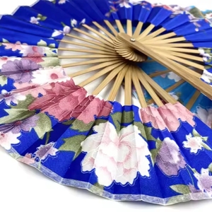 Custom Logo Foldable Polyester Round Promotion Advertising <b>Hand</b> <b>Fan</b> - Product Image 4