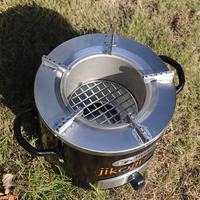 Kompor Kayu Bakar Multifungsi Stainless Steel 29x29x27CM untuk Piknik dan Memasak, Gas Propana untuk Ekspor Afrika