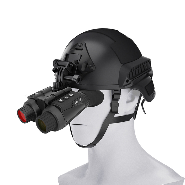 NV8300 Helmet Mounted Night Vision Goggles 8X Digital Zoom 4K Video 90 Wide Angle Hunting Infrared Hands-Free Rechargeable