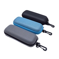 Étui à lunettes rigide en EVA et tissu Oxford, résistant à la pression, avec fermeture éclair, étui à lunettes de soleil, ensemble portable avec crochet, personnalisable avec logo, vente en gros usine