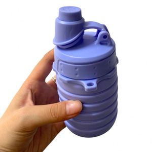 Bouteille d'eau pliable 12 oz multi-tailles multi-couleurs fabriquée à 100 % en silicone et PP, service OEM ODM, vente en gros - Product Image 4