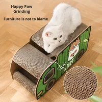 Maison pour chat à deux étages avec papier ondulé résistant aux griffes, lit pour animaux de compagnie, jouet pour chat de haute qualité, emballé en carton en gros
