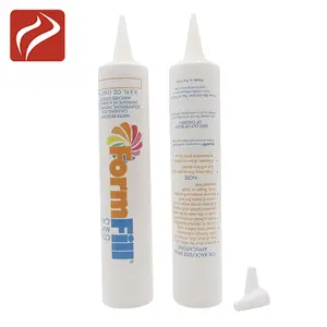 Wholesale 160ml White Offset Printing Squeeze Plastic Industrial Use Gel Tube color matched caulk tube