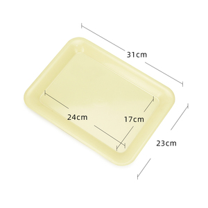 Nhà máy cung cấp nhựa nhỏ có kích thước tùy chỉnh in tròn góc hình chữ nhật chống trượt nhà bếp trẻ em nhà hàng phục vụ khay - Product Image 2