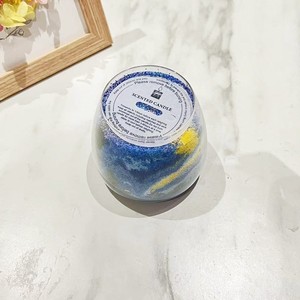 Kit de arte DIY para velas de pintura de arena con gránulos de cera de soja mixta, sin humo, para aromaterapia, con diseño de flor de hielo, en tamaños grande y pequeño - Product Image 2