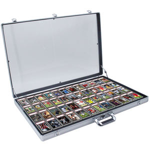 Vetrine Espositive Portatili da Banco da 33 Pollici OEM in Vetro Temperato Trasparente per Fiere ed Esposizioni di Carte Sportive Collezionabili Gradate - Product Image 1