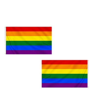 ธงสีรุ้ง Pride Flag OEM 6 แถบ ขนาด 3x5 ฟุต ผลิตตามสั่ง พิมพ์ดิจิทัลบนผ้าโพลีเอสเตอร์ ขายส่งจำนวนมาก สำหรับงานวันชาติและกิจกรรมต่างๆ - Product Image 3