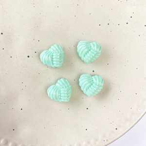 Tissage en forme de coeur acrylique perles irrégulières bricolage téléphone portable chaîne sac suspendus accessoires matériaux trou droit perles en vrac - Product Image 6