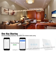 Interrupteur de rideau WiFi Tuya, moteur électrique pour volets roulants, panneau tactile en verre EU/UK, compatible Google Home, pour maison intelligente
