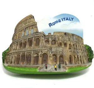 Imán de resina 3D para nevera, pequeño recuerdo de viaje del Coliseo
