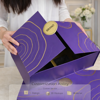 Boîtes rigides à double porte en forme de valise haut de gamme personnalisées avec fermeture magnétique |   Crème pour le visage écologique recyclable avec estampage à chaud