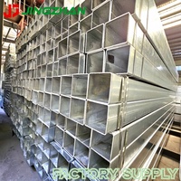 Tube carré en acier galvanisé ERW 2x2 4x4 pouces, section creuse soudée, galvanisation à chaud, pour poteaux de clôture et cadres de portails