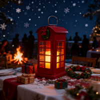 Bougeoir en fer moderne fait à la main, lanterne suspendue pour l'intérieur et l'extérieur, support de jardin, pièce maîtresse de décoration de la maison de Noël
