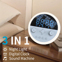 Appareil de thérapie du sommeil pour chambre à coucher avec veilleuse, réveil numérique et fonction mémoire, idéal pour la relaxation, la méditation et le sommeil profond