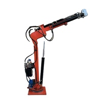 Grue à flèche hydraulique pliable montée sur camion de 1 tonne, grue portable montée sur camion 12V/24V/220V, machine de levage de marchandises