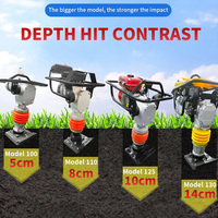 Compacteur de sol à percussion électrique, essence ou diesel, 90 kg, 100 kg, moteur 3,5 T, force d'impact élevée, haute efficacité