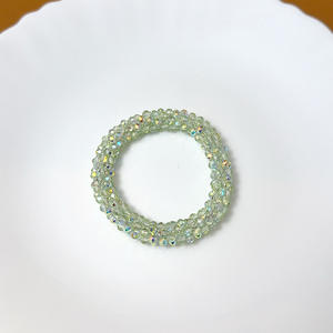 Coleteros Elásticos de Cristal Coreanos de Moda, Lazos para el Cabello con Cuentas Coloridas para Mujer - Product Image 5