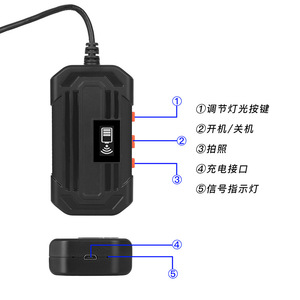 WiFi Endoscope 3.9mm Lens 2000mm Length Industrial Inspection Camera With 6 Led Lights For Automotive Engine Repair - Product Image 3