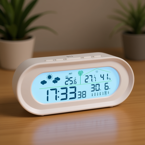JUSTAMINUTE <b>Radio</b>-<b>Controlled</b> <b>Alarm</b> <b>Clock</b> White JD9530B - Product Image 3