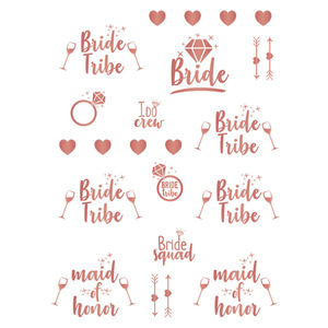 Décoration de fête d'enterrement de vie de jeune fille tobe, ensemble de ballons en latex à paillettes or rose, voile de mariage - Product Image 3