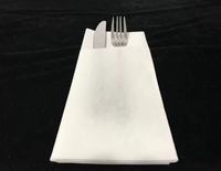 Serviettes en papier aspect lin avec pochette intégrée pour couverts, serviettes pré-pliées en papier Airlaid pour les repas, les mariages, les dîners et les rassemblements
