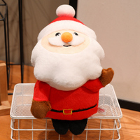 Jouets en peluche de Noël mignons avec des motifs de Père Noël, d'arbre de Noël, de pain d'épices et de boîte cadeau, en tissu doux, parfaits comme cadeaux de Noël