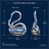 Sculpture abstraite de cygne en acier inoxydable de style européen moderne, poli miroir 8K, couleur personnalisée, décoration de jardin, hôtel, paysage