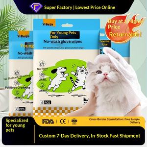 Gants et lingettes humides sans lavage pour animaux de compagnie - Parfum de noix de coco - Déodorant - Produits de nettoyage à sec - Product Image 5