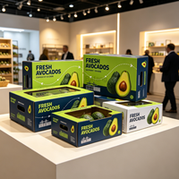 Boîte en carton écologique, recyclable, robuste, avec finition mate, couleurs ciel et terre, avec logo personnalisé