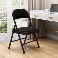 Chaise pliante légère en métal simple et moderne avec dossier - Portable pour jardin, extérieur, école et réunions