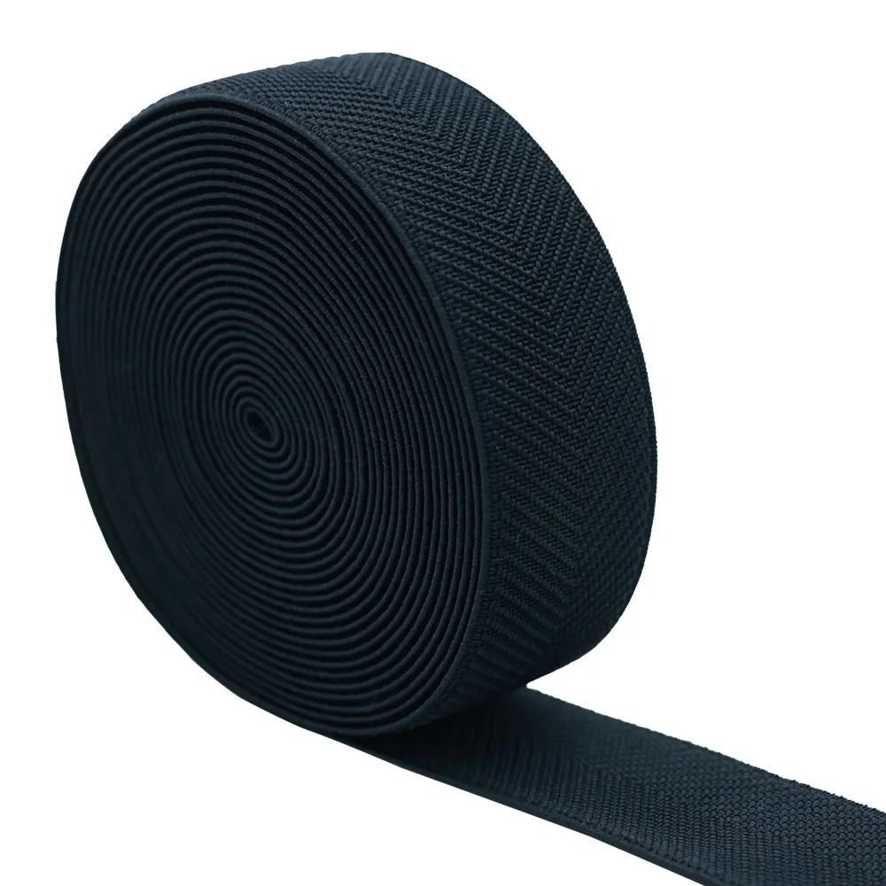 Custom Groothandel Designer Elastische Band 22Mm Visgraat Textiel Accessoires Lint Polyester Bias Tape Voor Kledingtas