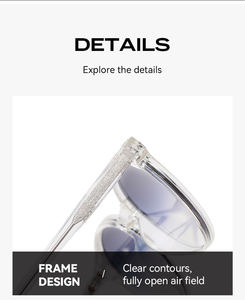 Gafas <span class=keywords><strong>de</strong></span> Sol Retro Vintage <span class=keywords><strong>para</strong></span> <span class=keywords><strong>Hombre</strong></span> y Mujer, con Filtro <span class=keywords><strong>de</strong></span> Color, <span class=keywords><strong>Lentes</strong></span> <span class=keywords><strong>de</strong></span> PC con Protección UV400, Diseño Ovalado, TR90 - Product Image 5