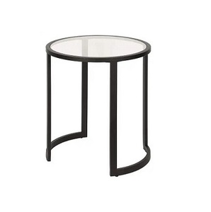 Mesa de Centro Redonda Moderna con Tapa de Metal y Estructura de Metal, Muebles para Sala de Estar, Diseño Minimalista, Fácil de Limpiar, Color Personalizado - Product Image 1