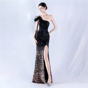 33018-S #3XL4ประดับด้วยเลื่อมยาวขนาดใหญ่พิเศษชุดการแสดงความงามงานเลี้ยงตอนเย็น - Product Image 6