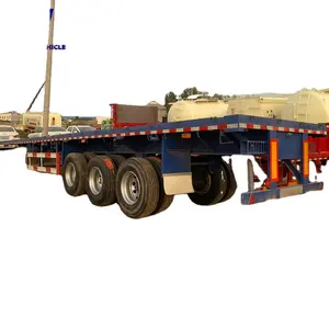Cheap Used Car Trailers Second Hand Flatbed Flat Bed Truck Semi Trailer For Sale