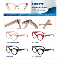 Lbashades 3401 Lunettes de luxe vintage épaisses œil de chat, montures optiques en acétate avec logo personnalisé, bloquant la lumière bleue, pour femme