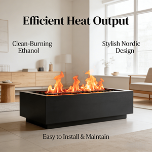 Caminetto a Bioetanolo Portatile Autoportante con Fiamma Reale, Bruciatore Regolabile e Protezione di Sicurezza per Campeggio, Balcone, Giardino, Patio - Product Image 4