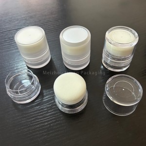 <span class=keywords><strong>ISMAN</strong></span> Vente en gros – Boîtier cosmétique rond vide dépoli pour maquillage, fard à joues, poudre libre, avec houppette et miroir, 5g - Product Image 2