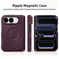 Coque de téléphone en silicone liquide pour iPhone 18 Fold/Ultra, design vague ondulée, coque de téléphone portable au toucher doux, accessoire de protection