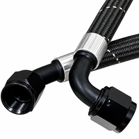 Tuyau de carburant flexible antistatique et résistant au feu en PTFE AN6, tressé en fibre d'aramide, à intérieur lisse, pour haute température