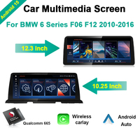 Sistema Multimedia para Auto con Android 15 y Carplay para BMW Serie 6 F06 F12 2010-2016 CIC NBT, Navegación GPS, Radio, Reproductor de Video y DVD
