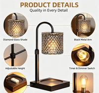 Lampe chauffe-bougie avec minuterie et variateur d'intensité, décoration d'intérieur pour anniversaire de femme