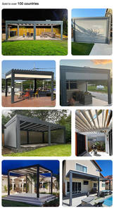 ייצור פרגולות אלומיניום ממונעות בהתאמה אישית, הוואסין ארה' בד, קנדה, איטליה, אירופה, לגינה, וילה, גזיבו חיצוני - Product Image 5